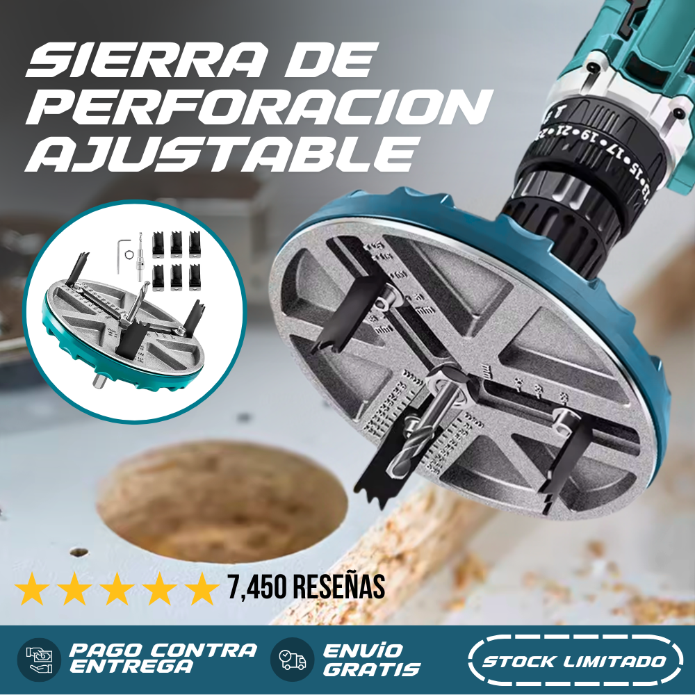 SIERRA DE PERFORACIÓN AJUSTABLE | 50% DE DESCUENTO + ENVÍO GRATIS