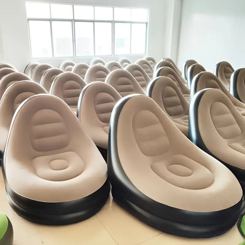 Sofá Inflable Puff + Reposapies | 50% De Descuento + Envío Gratis