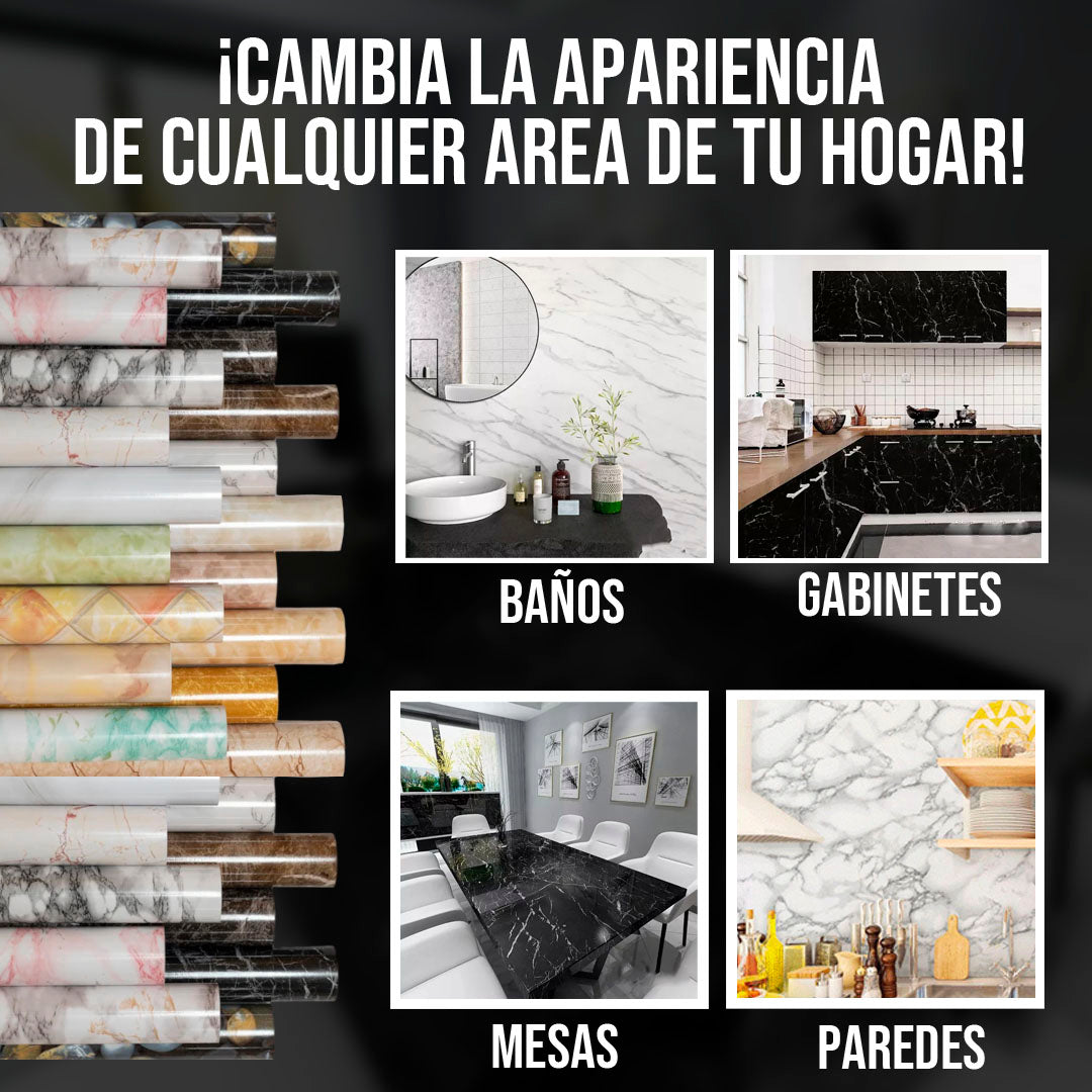 Papel Tapiz Autoadhesivo Tipo Mármol | 50% De Descuento + Envío Gratis
