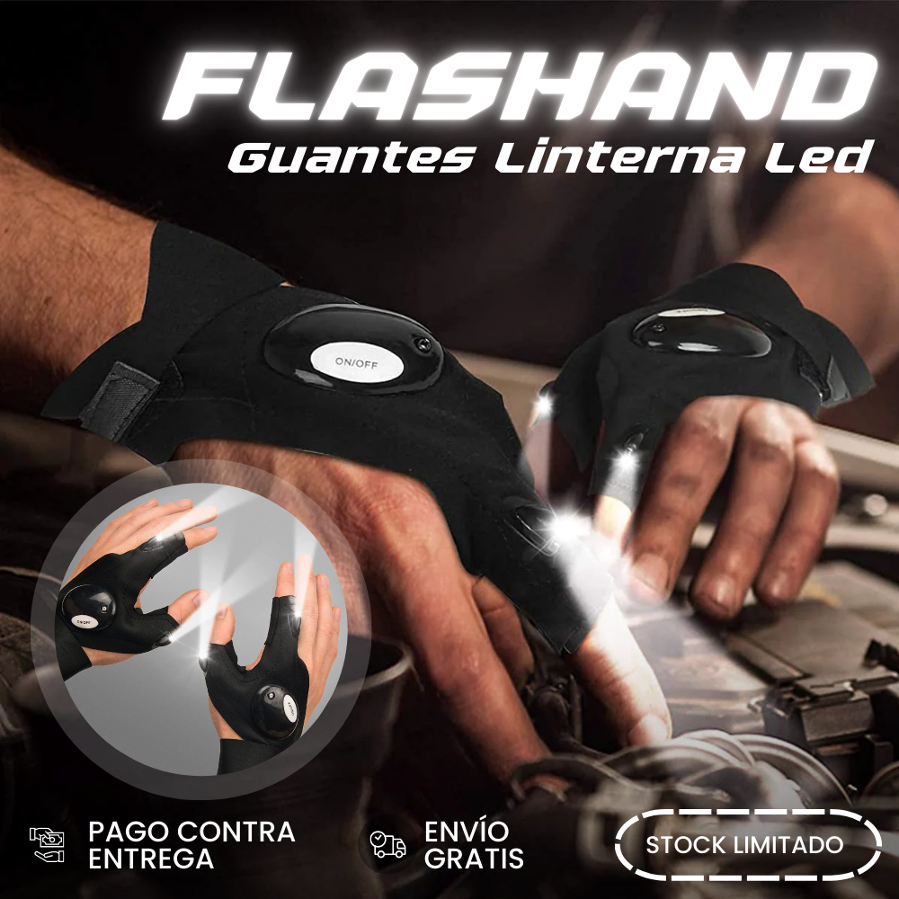 Flashand | Guantes Linterna Led - 50% De Descuento + Envío Gratis