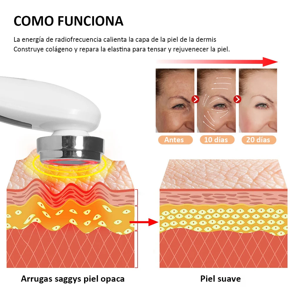Masajeador De Radiofrecuencia Facial Anti-arrugas | 50% Descuento + Envío Gratis