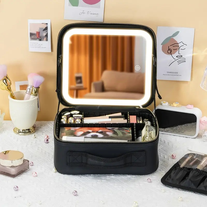 Mirror Glow | Cosmetiquera De Lujo Con Espejo Led + Envío Gratis