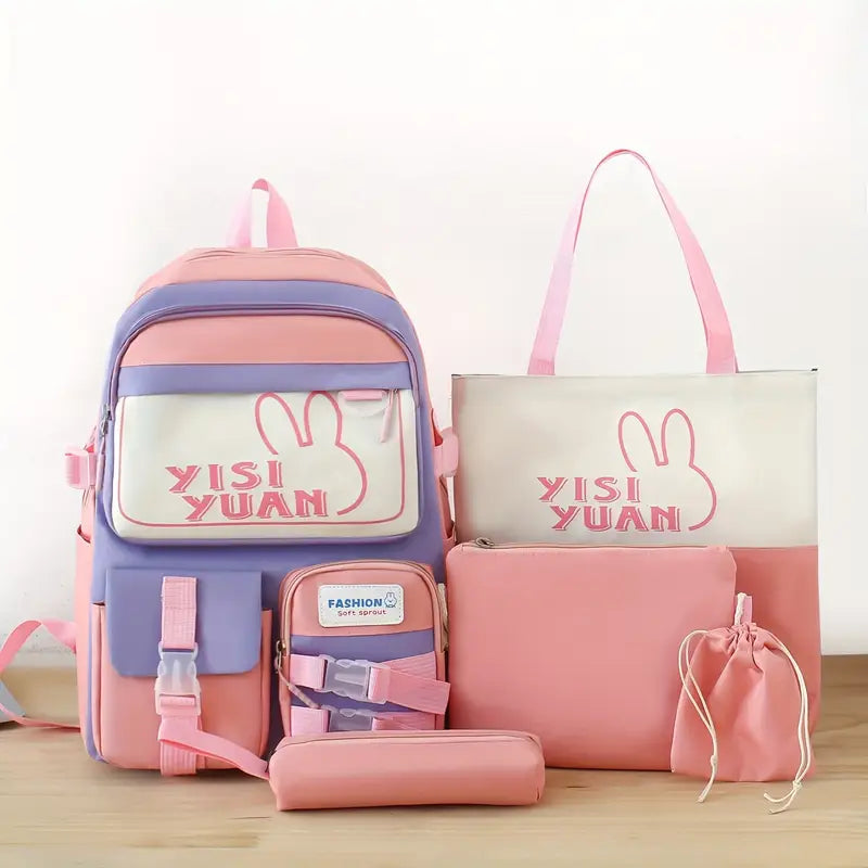 Kit de Bolsos Coreanos Kawaii 5 En 1 | 50% De Descuento + Envío Gratis