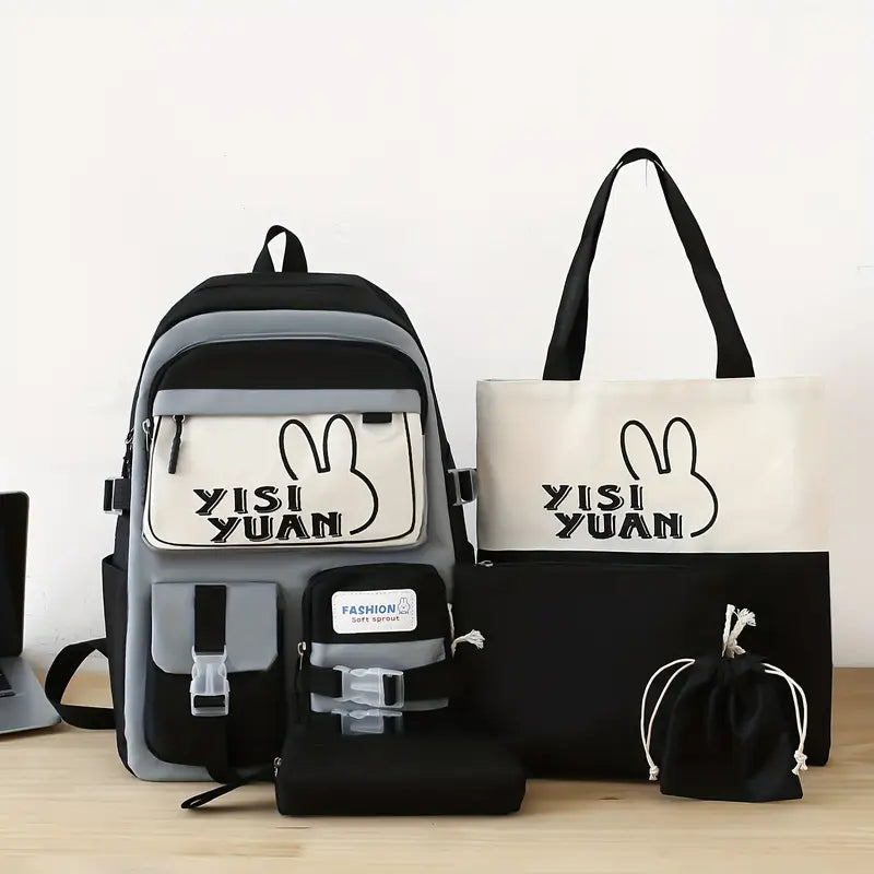 Kit de Bolsos Coreanos Kawaii 5 En 1 | 50% De Descuento + Envío Gratis