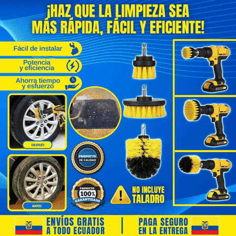 Kit 11 Accesorios De Limpieza Y Pulido Para Taladro | 50% Off + Envío Gratis