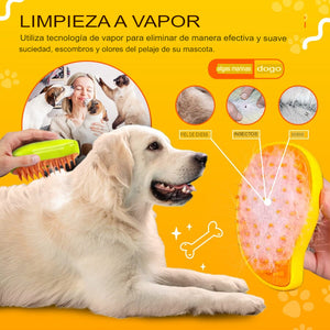 CEPILLO VAPOR 3 EN 1 PARA MASCOTAS | 50% DE DESCUENTO + ENVÍO GRATIS