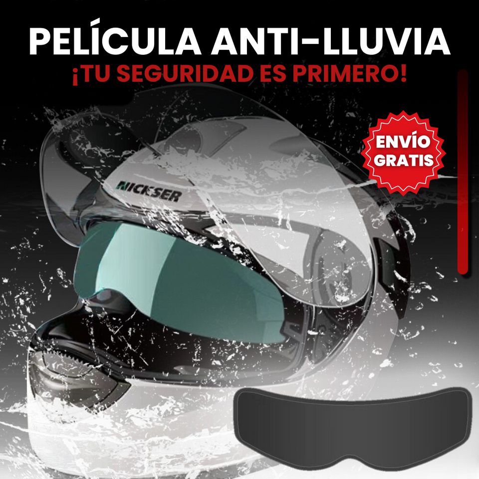 Sticker Anti Lluvia Y Anti Empañante para Casco de Moto 2 x 1 | 50% De Descuento