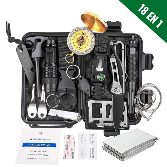 Kit De Supervivencia Militar De Emergencia 18 en 1 | 50% Off + Envío Gratis