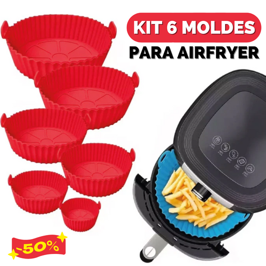 Kit x6 Moldes de Silicona para Airfryer | 50% De Descuento + Envío Gratis