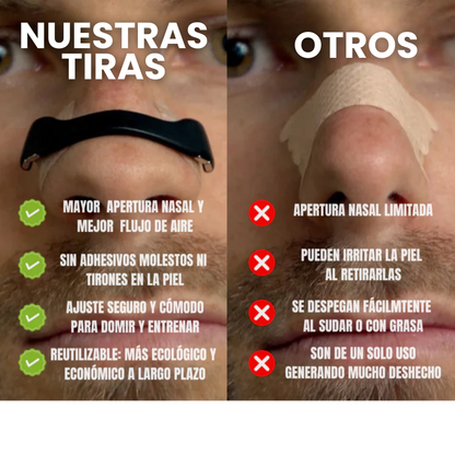 ¡Duerme toda la noche sin ronquidos! | Tiras Nasales Mágneticas + Envío Gratis