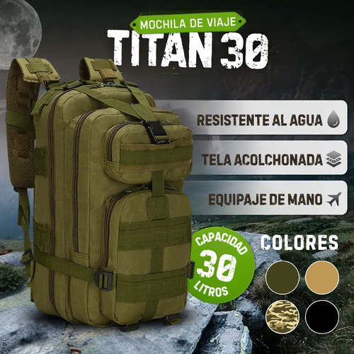 Titan30 | Mochila Táctica Militar 30 Litros - 50% De Descuento + Envío Gratis