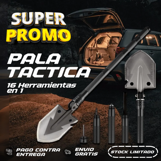 Pala Táctica De Supervivencia 16 en 1 - 50% De Descuento + Envío Gratis