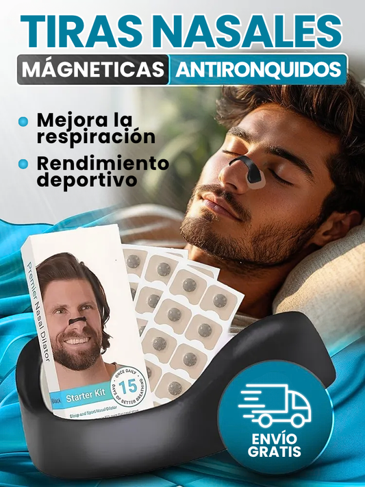¡Duerme toda la noche sin ronquidos! | Tiras Nasales Mágneticas + Envío Gratis