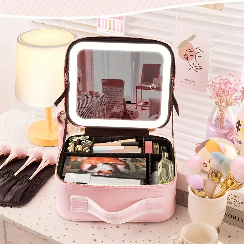 Mirror Glow | Cosmetiquera De Lujo Con Espejo Led + Envío Gratis