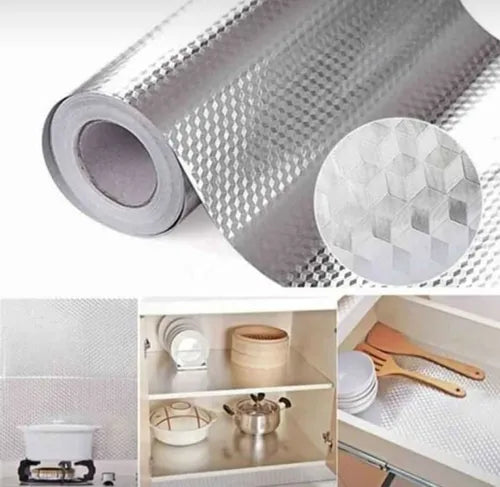 ROLLO DE ALUMINIO ADHESIVO PARA COCINA EVITA LAS MANCHAS DE GRASA