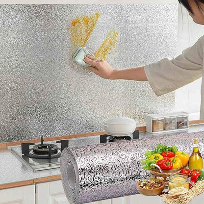 ROLLO DE ALUMINIO ADHESIVO PARA COCINA EVITA LAS MANCHAS DE GRASA